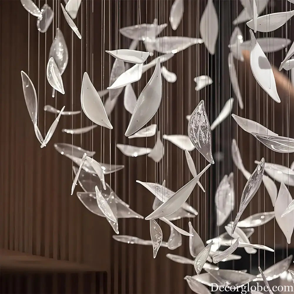 Elowen Custom Build Artistic Leaf Glass Chandelier Chandelier