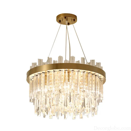 Embrace Modern Elegance with the Faceted Crystal Cylinder Chandelier - DecorGlobe