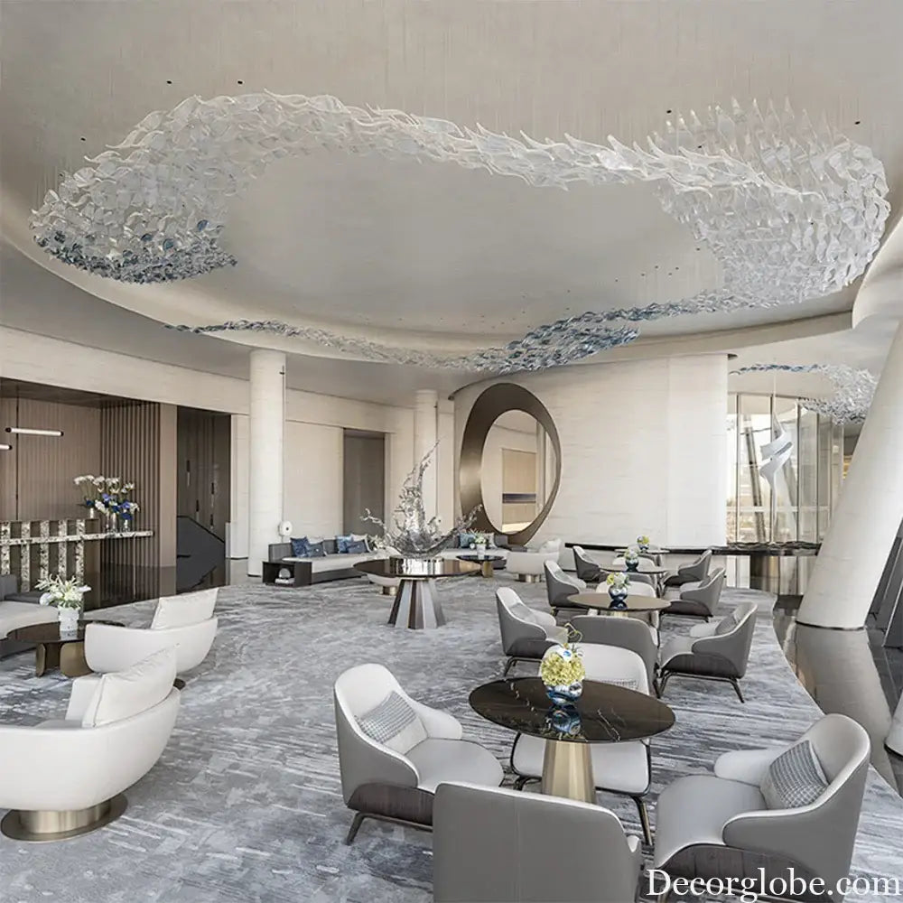 Emmanuelle Custom Build Modern Crystal Glass Chandelier chandelier
