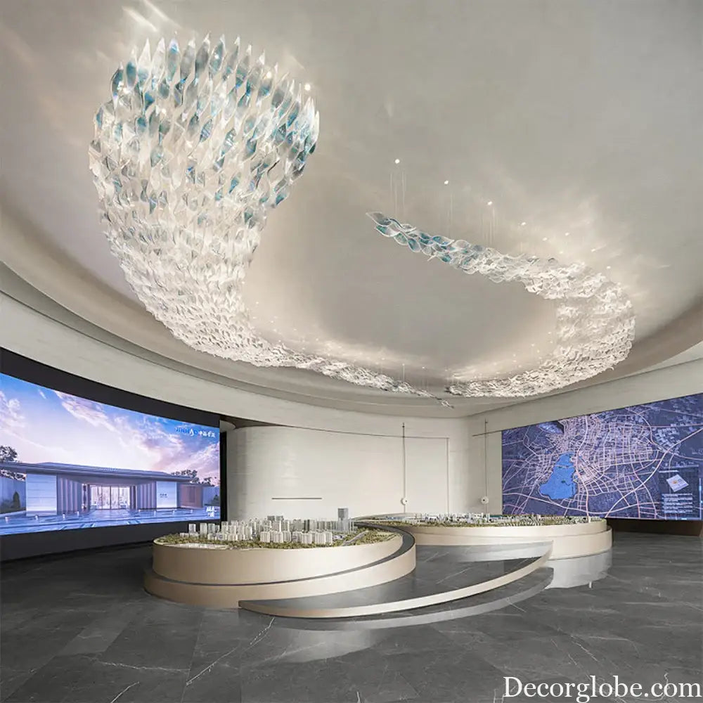 Emmanuelle Custom Build Modern Crystal Glass Chandelier chandelier