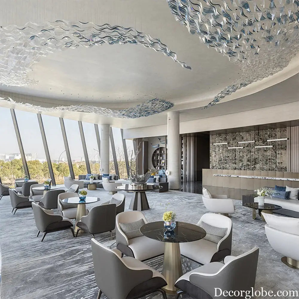 Emmanuelle Custom Build Modern Crystal Glass Chandelier chandelier