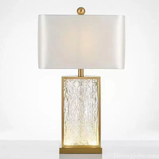 Modern Simple Creative Light Luxury Designer Living Room Glass Table Lamp American Model Room Hotel Bedroom Bedside