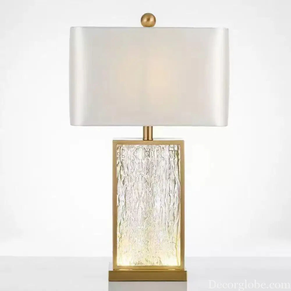 Modern Simple Creative Light Luxury Designer Living Room Glass Table Lamp American Model Room Hotel Bedroom Bedside