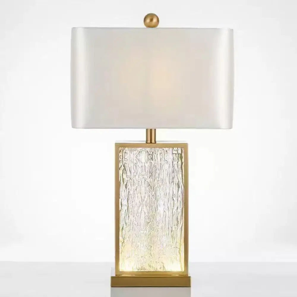 Modern Simple Creative Light Luxury Designer Living Room Glass Table Lamp American Model Room Hotel Bedroom Bedside