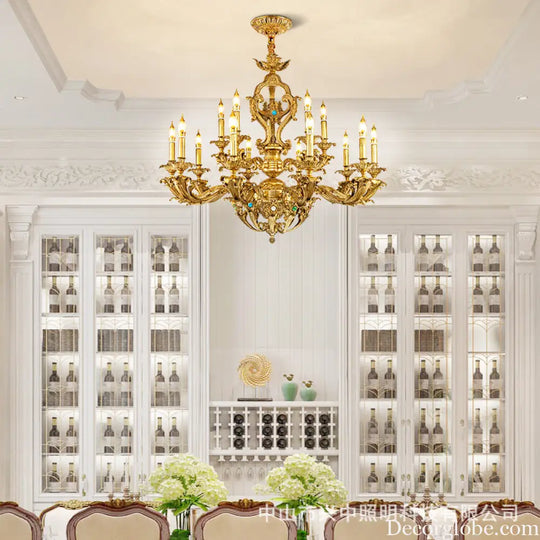 Eva European All-Copper Luxury Palace Crystal Chandelier 10 + 5 head chandelier (diameter 100cm, height 85cm) Chandelier