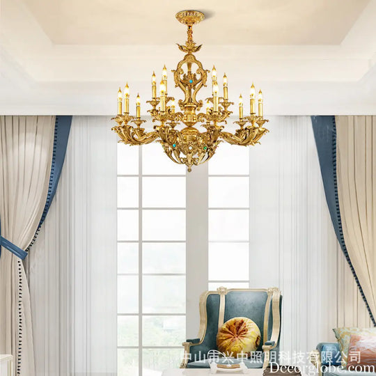 Eva European All-Copper Luxury Palace Crystal Chandelier 10 + 5 head chandelier (diameter 100cm, height 85cm) Chandelier