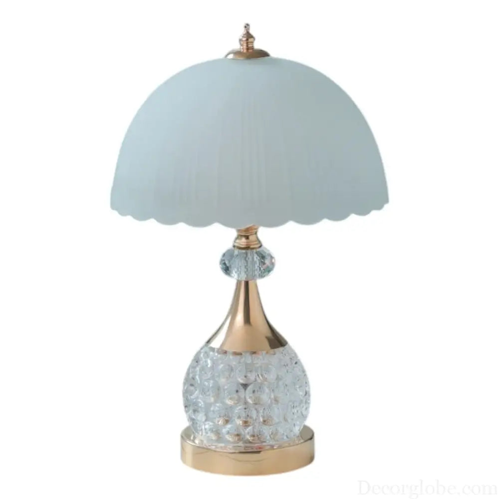 Crystal Bedside Table Lamp American-Style Nostalgic High-End Table Lamp for Master Bedroom Adjustable Lighting