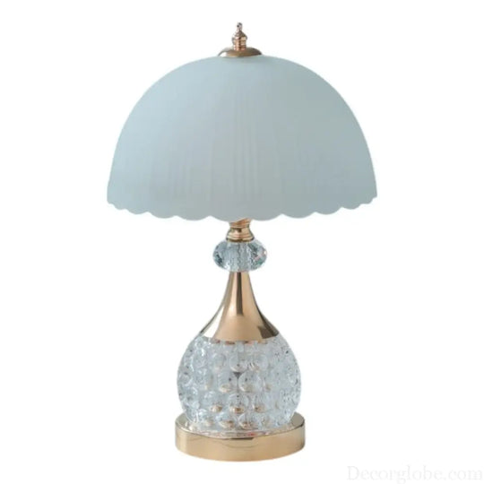 Crystal Bedside Table Lamp American-Style Nostalgic High-End Table Lamp for Master Bedroom Adjustable Lighting