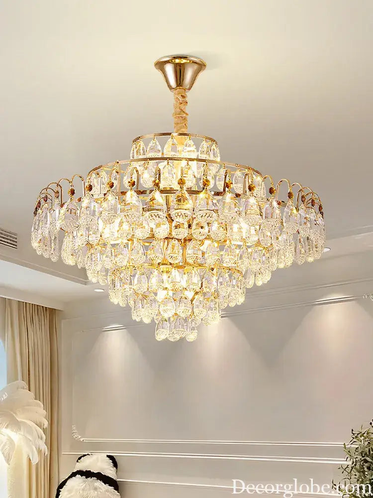 Crystal Chandelier European-style Luxury Living Room Ceiling Light Modern Minimalist And Elegant Villa Dining Room