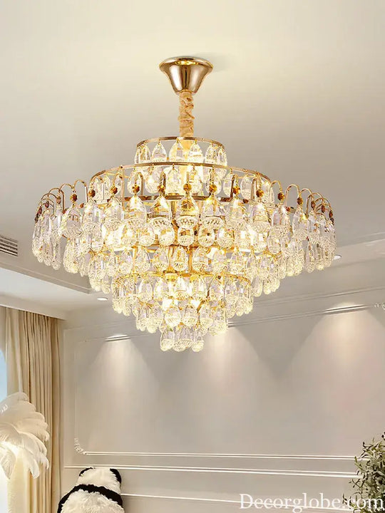 Crystal Chandelier European-style Luxury Living Room Ceiling Light Modern Minimalist And Elegant Villa Dining Room