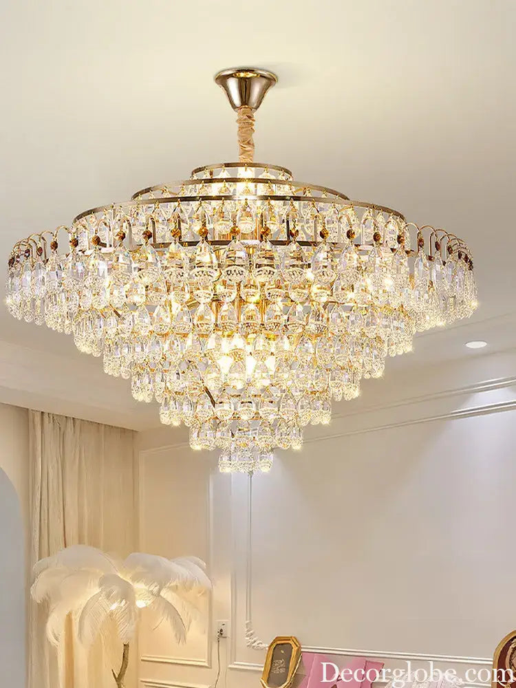 Crystal Chandelier European-style Luxury Living Room Ceiling Light Modern Minimalist And Elegant Villa Dining Room
