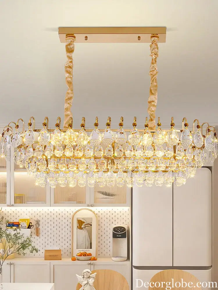 Crystal Chandelier European-style Luxury Living Room Ceiling Light Modern Minimalist And Elegant Villa Dining Room