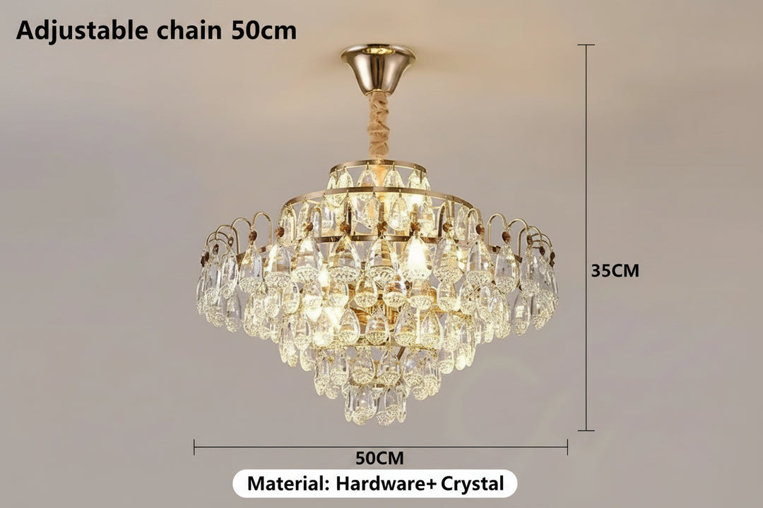 Crystal Chandelier European-style Luxury Living Room Ceiling Light Modern Minimalist And Elegant Villa Dining Room