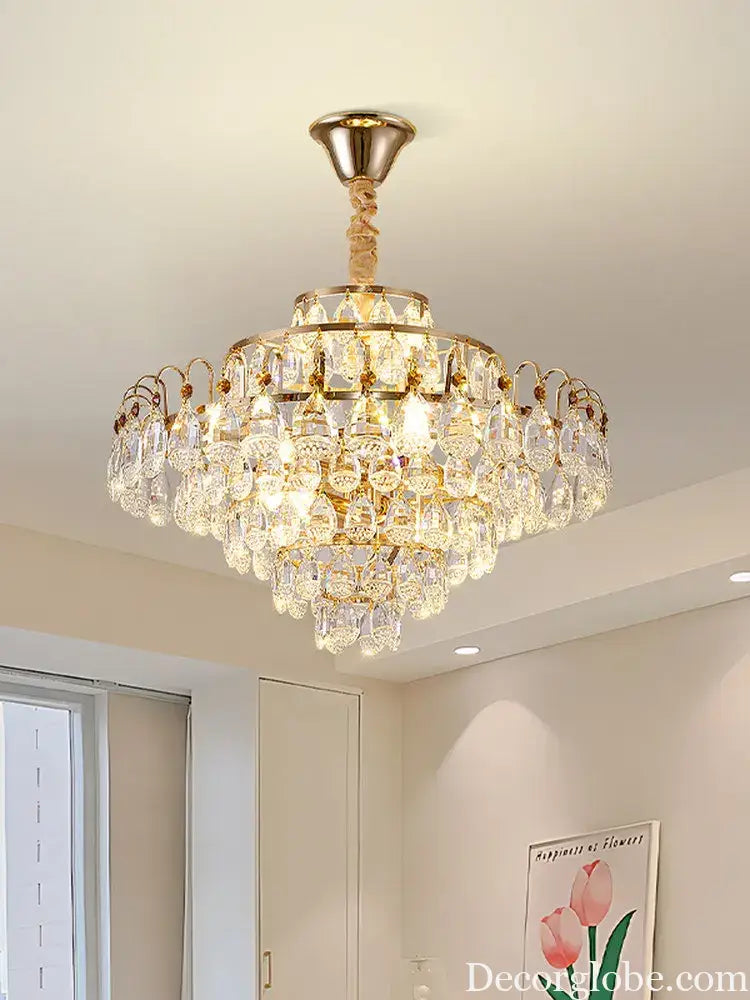 Crystal Chandelier European-style Luxury Living Room Ceiling Light Modern Minimalist And Elegant Villa Dining Room