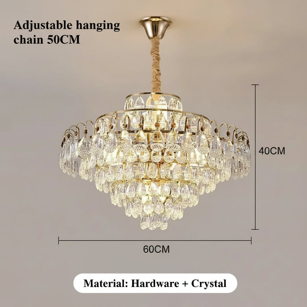Crystal Chandelier European-style Luxury Living Room Ceiling Light Modern Minimalist And Elegant Villa Dining Room