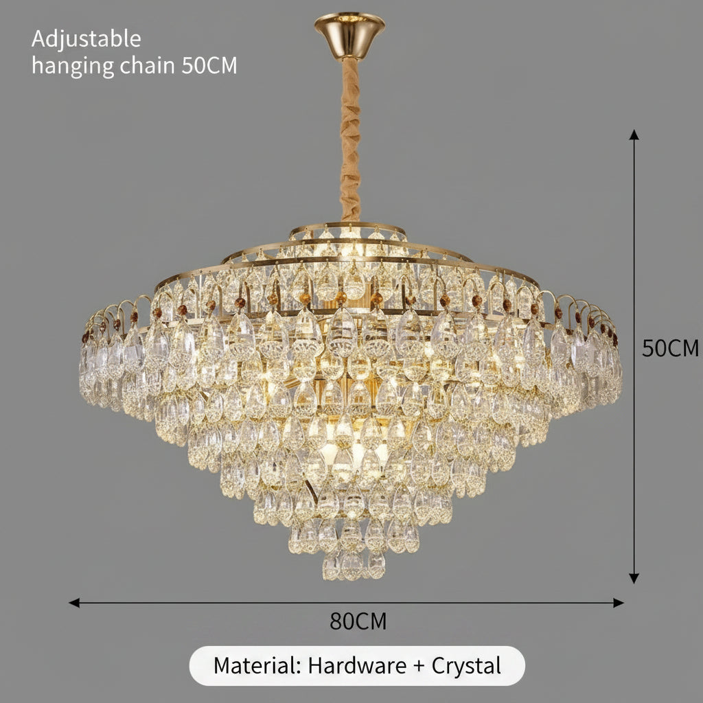 Crystal Chandelier European-style Luxury Living Room Ceiling Light Modern Minimalist And Elegant Villa Dining Room