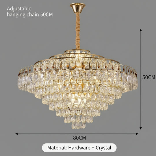 Crystal Chandelier European-style Luxury Living Room Ceiling Light Modern Minimalist And Elegant Villa Dining Room