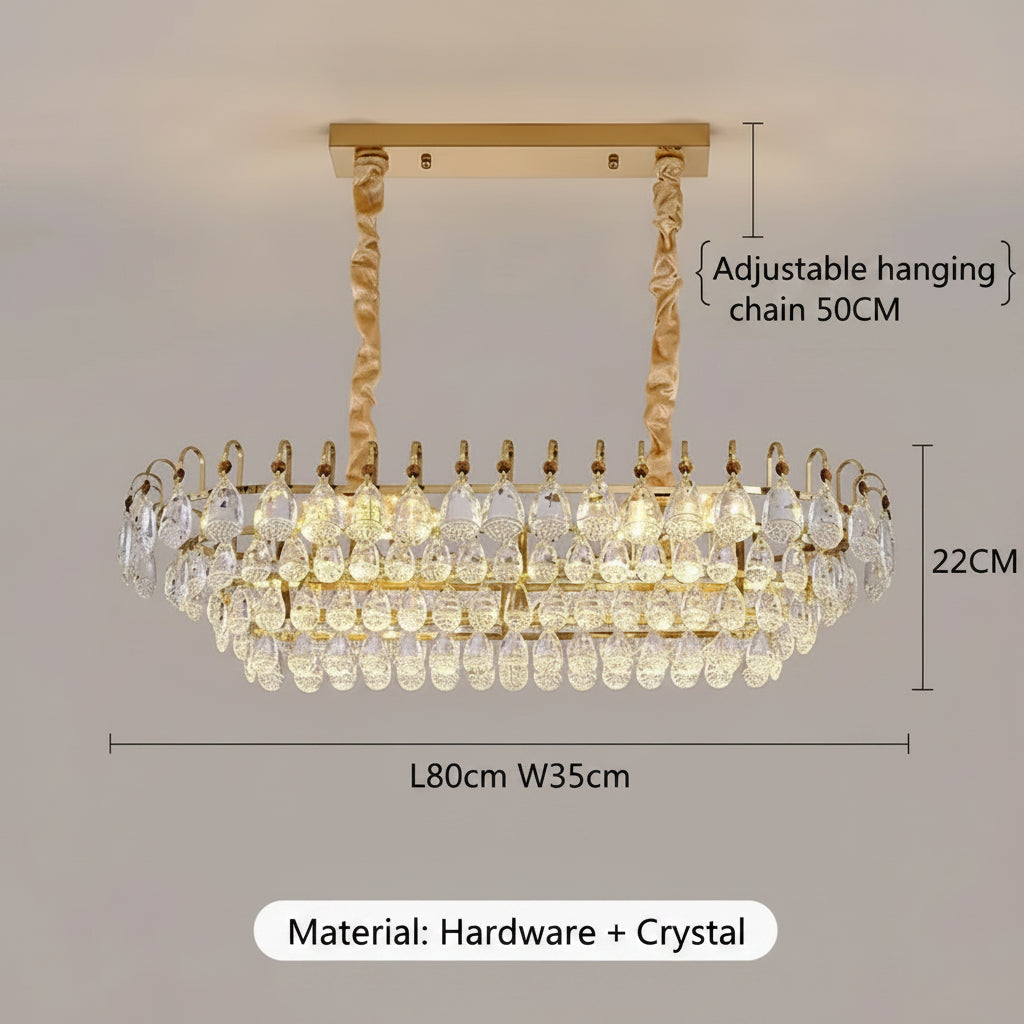 Crystal Chandelier European-style Luxury Living Room Ceiling Light Modern Minimalist And Elegant Villa Dining Room