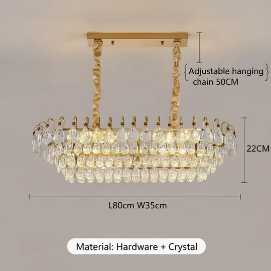 Crystal Chandelier European-style Luxury Living Room Ceiling Light Modern Minimalist And Elegant Villa Dining Room