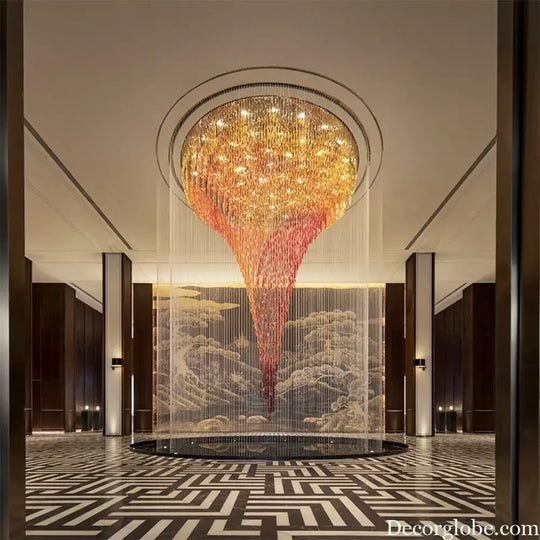 Evangeline Custom Build Large Foyer Glass Chandelier Chandelier