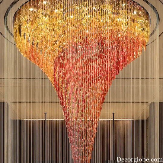 Evangeline Custom Build Large Foyer Glass Chandelier Chandelier