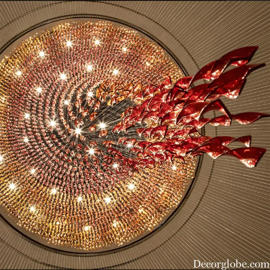 Evangeline Custom Build Large Foyer Glass Chandelier Chandelier