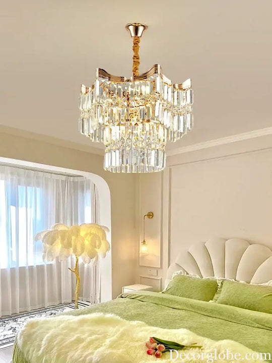 Exquisite Crystal Chandelier for Living Rooms, Bedrooms, and More - Modern French Light Luxury Design - DecorGlobe
