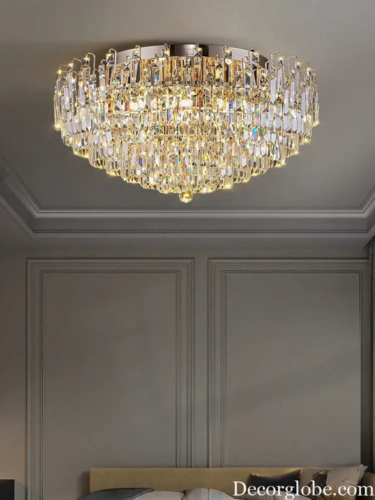 Exquisite Light Luxury Crystal Chandelier for Elegant Living and Dining Spaces - DecorGlobe