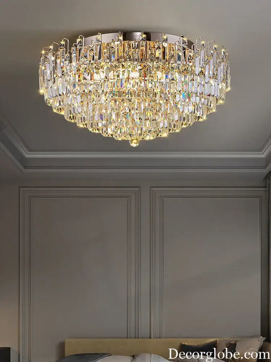 Exquisite Light Luxury Crystal Chandelier for Elegant Living and Dining Spaces - DecorGlobe