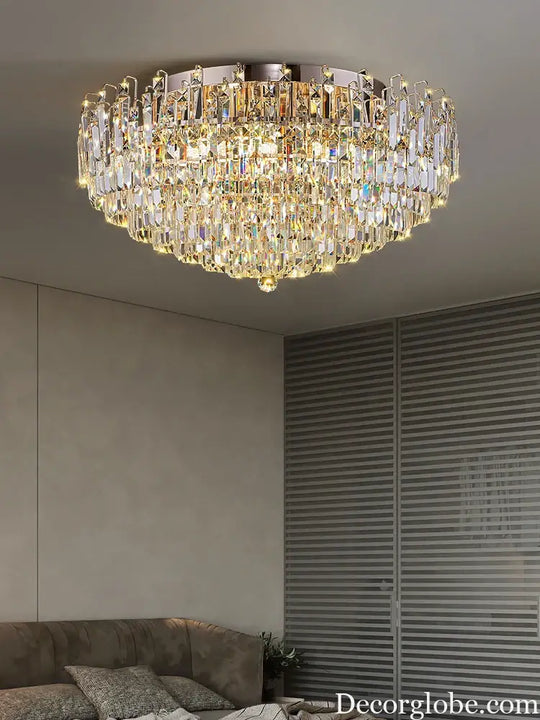 Exquisite Light Luxury Crystal Chandelier for Elegant Living and Dining Spaces - DecorGlobe