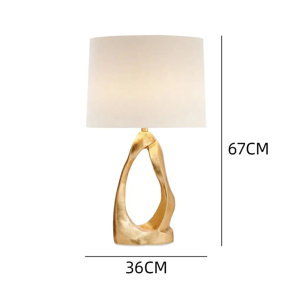 American Art Table Lamp Bedroom Bedside Table Lamp Modern Simple Modern Style Creative Golden Bedside Lamp Warm - Gold