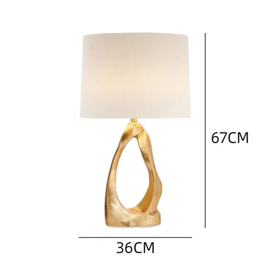 American Art Table Lamp Bedroom Bedside Table Lamp Modern Simple Modern Style Creative Golden Bedside Lamp Warm - Gold
