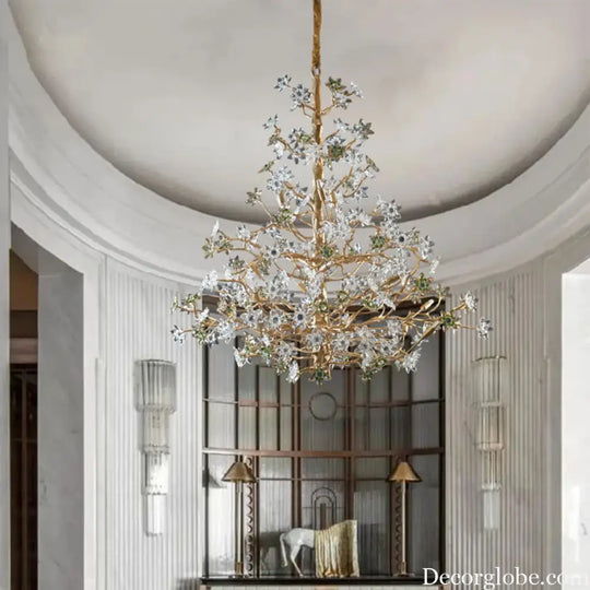 Solid Brass Branch Crystal Chandelier Chandelier