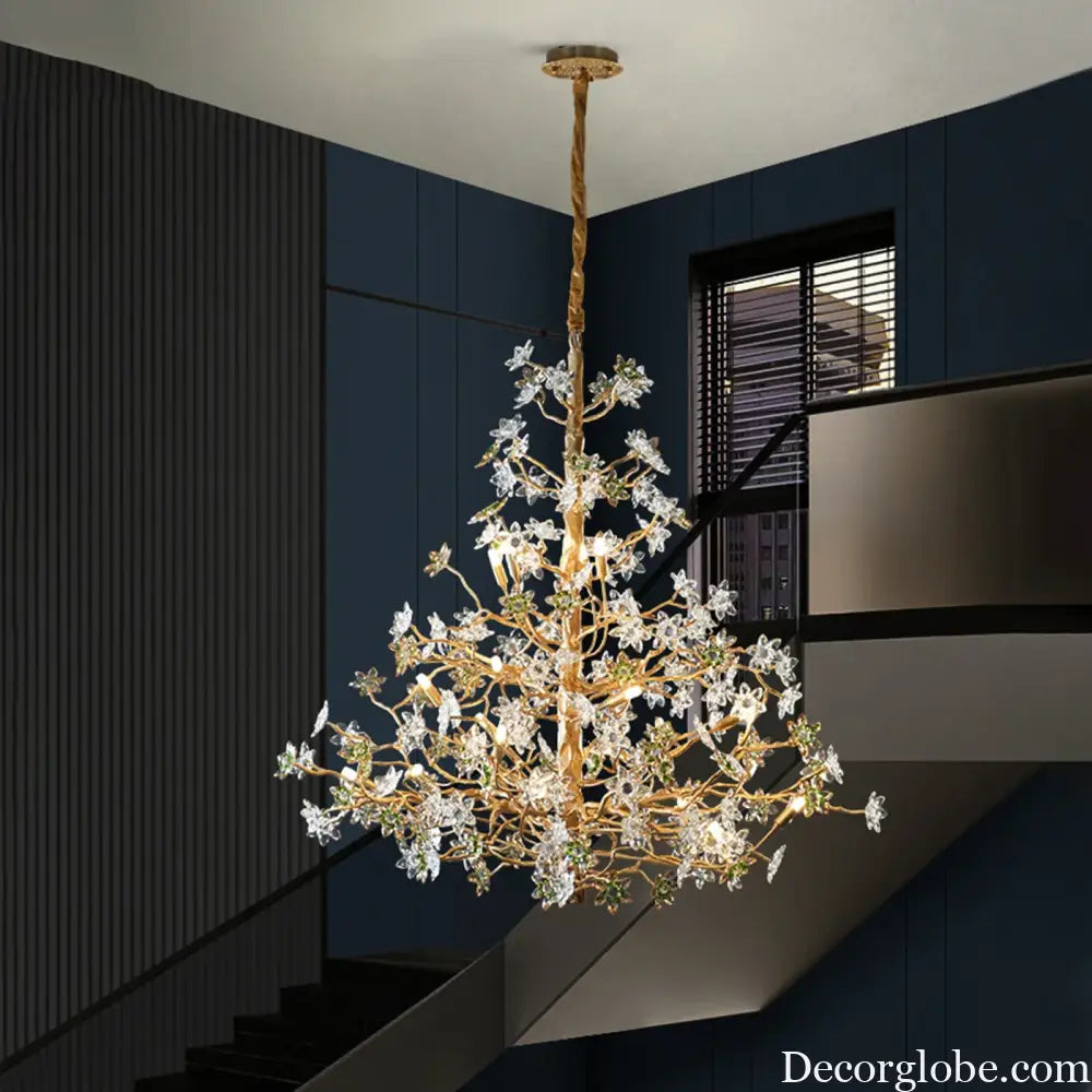 Solid Brass Branch Crystal Chandelier Chandelier