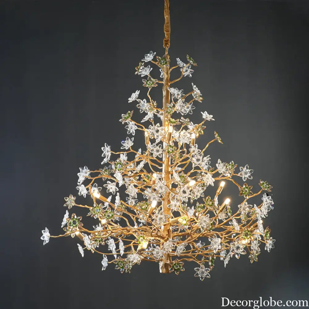 Solid Brass Branch Crystal Chandelier Chandelier