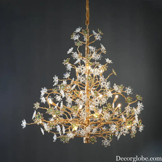 Solid Brass Branch Crystal Chandelier Chandelier
