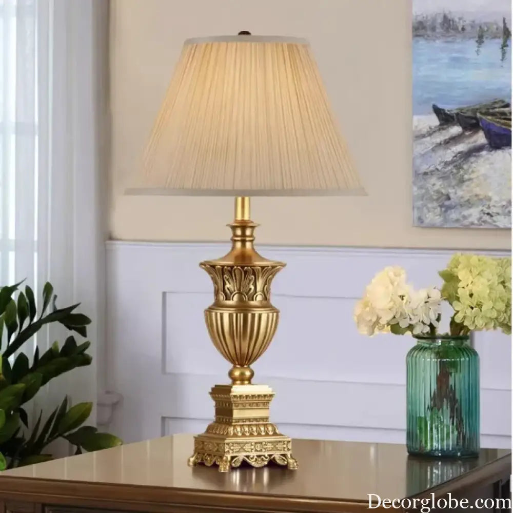 Florence Retro Luxury Copper LED Floor Lamp - Table Lamp