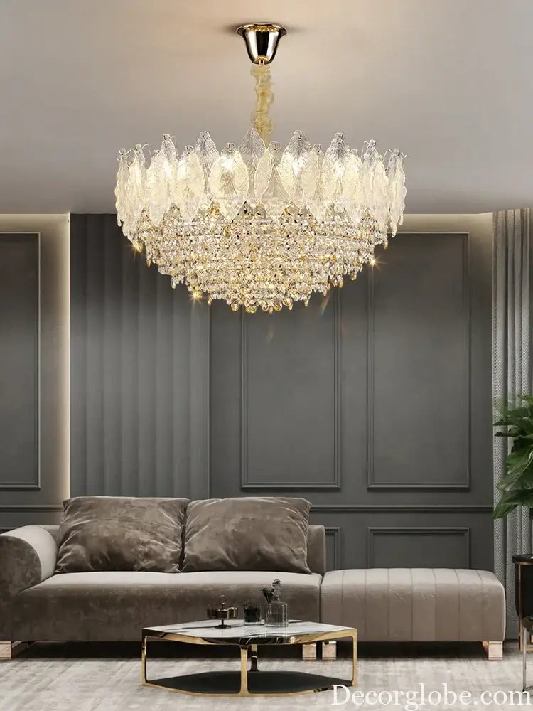 Elegant French Crystal Chandelier - Postmodern Light Luxury for a Luxurious Atmosphere in Living Rooms, Dining Rooms, and Bedrooms - DecorGlobe