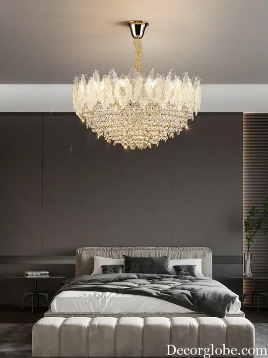 Elegant French Crystal Chandelier - Postmodern Light Luxury for a Luxurious Atmosphere in Living Rooms, Dining Rooms, and Bedrooms - DecorGlobe