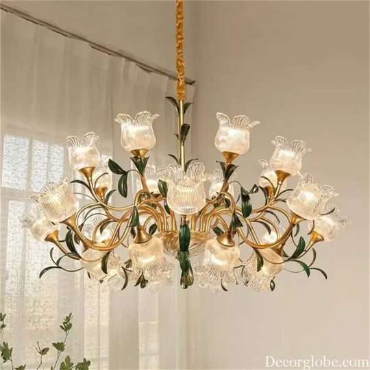 French Retro Crystal Pendant Light for Living Room and Restaurant Chandelier