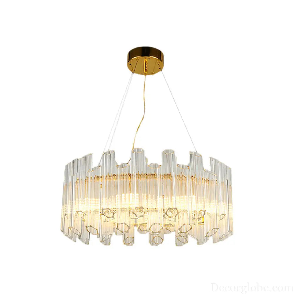 Freya's Modern Gold Crystal Chandelier: Illuminate Your Space with Elegance - DecorGlobe