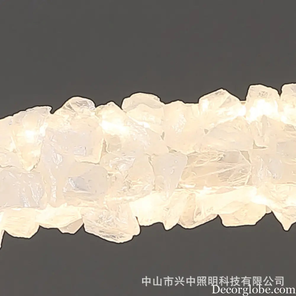 Genesis Modern Round Natural Crystal Chandelier Chandelier
