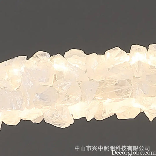 Genesis Modern Round Natural Crystal Chandelier Chandelier
