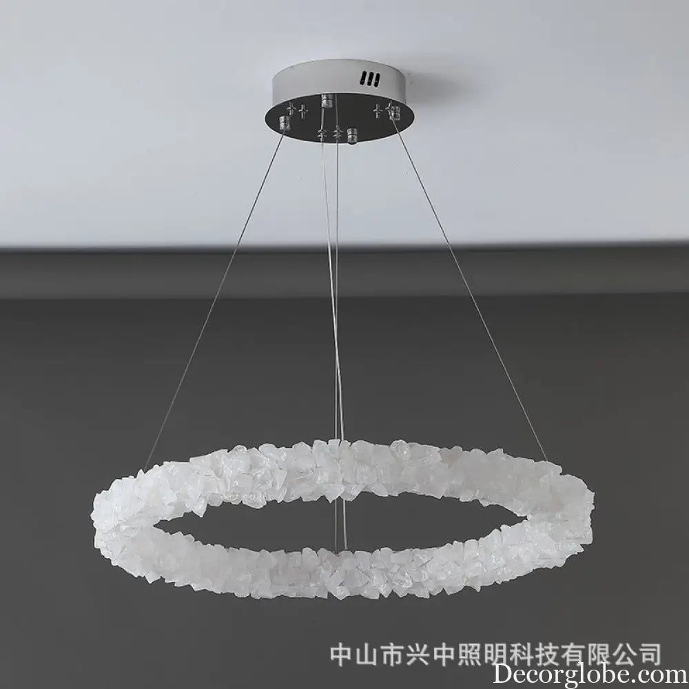 Genesis Modern Round Natural Crystal Chandelier Chandelier