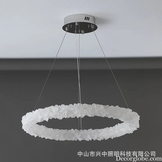 Genesis Modern Round Natural Crystal Chandelier Chandelier