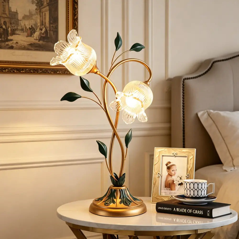 American Pastoral creative flower-shaped decorative table lamp modern minimalist art bedroom children’s room bedside
