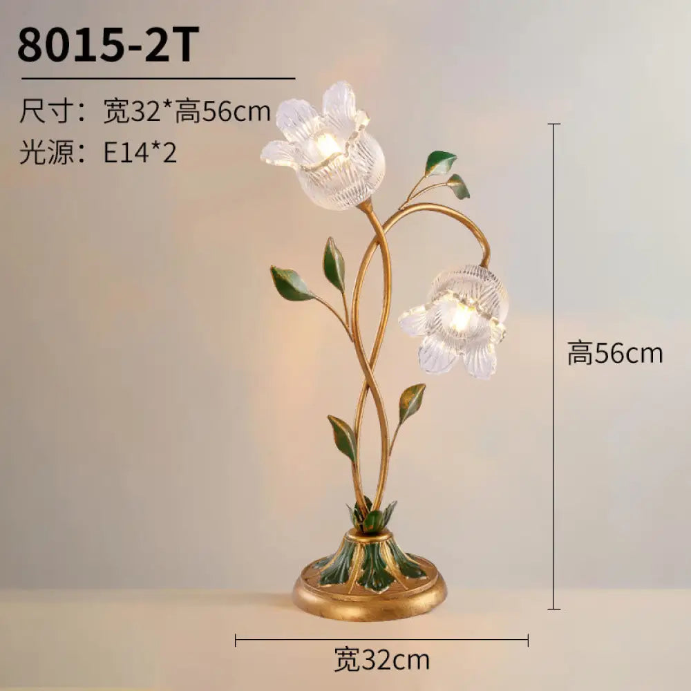 American Pastoral creative flower-shaped decorative table lamp modern minimalist art bedroom children’s room bedside