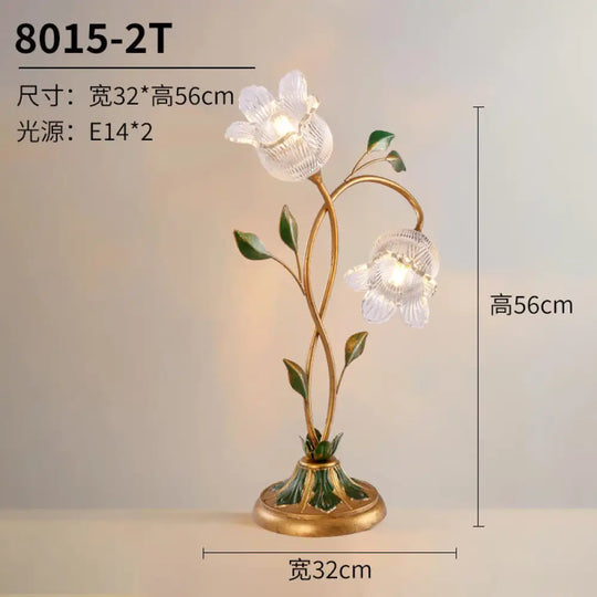 American Pastoral creative flower-shaped decorative table lamp modern minimalist art bedroom children’s room bedside