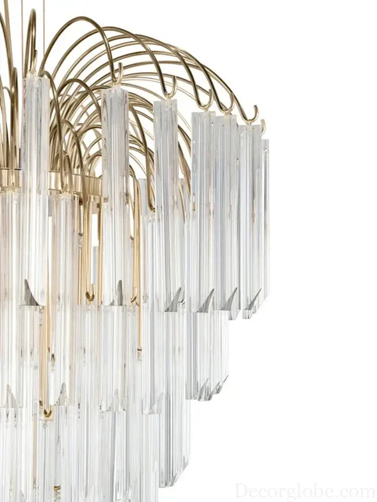 Gianna Italian Crystal Glass Pendant Chandelier – Classic Hanging Light for Staircase &amp; High Ceilings chandelier