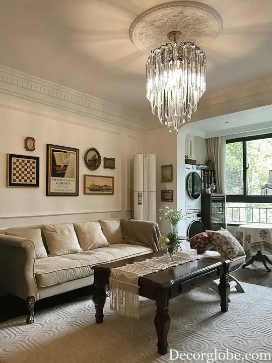 Gianna Italian Crystal Glass Pendant Chandelier – Classic Hanging Light for Staircase &amp; High Ceilings chandelier